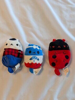 Cats vs Pickles Snocone Lumber Cat Lady Bug Beanbag Plush Set of 3